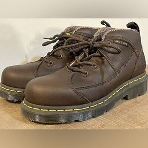 Dr Martens Brown Industrial Steel Toe Safety Boots Size U.S. M 9 / W 10 EUC